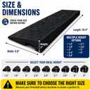 Heavy Duty Rubber Curb Ramps, 2'' Rise, 2 Pack, 11000 LBS Capacity