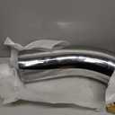4 Inch Exhaust Elbow Tip with a Clamp, Chrome Structure,4'' Inlet 6'' Outlet 23" Overall Length for Pickups, Trucks and Cars