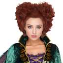Short Curly Brown Wig Women Adult Halloween Cosplay Costume Hair