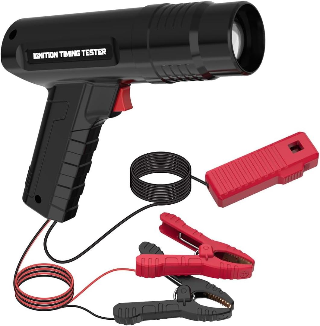 Timing Light 12V Ignition Timing Light Automotive Strong Flash Timing Lights with Sliding Sensor Clip,Long Test Lead, Reverse Polarity Protection, Overload Protection for Car, Motorcycle Petrol Engine