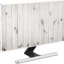 Baocicco Rustic White Brown Wood Board Monitor Dust Cover 22, 23, 24, 25 Inch Full Body Cover for Computer Screen Panel Case Computer Sleeve Compatible with iMac 24, 22-25 PC, Desktop and TV