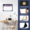 Desk Calendar 2026-2027, 18-Month Calendar Runs from July 2026 to December 2027, Large 17" x 12" Monthly Desktop & Wall Calendar for Home & Office - Watercolor Festival