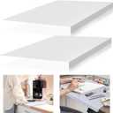2 Pack Extra Large Silicone Protector Mats for Kitchen Counter with Edge Protection 28"x20" Countertop Heat Resistant Baking Mats, Non Slip and Easy to Clean Table Desk Mat, 1mm Translucent