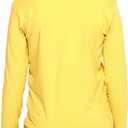Shirts for Girls Long Sleeve Crew Neck Top, Hoodie or 3/4 Sleeve Soft Stretch Kids Lightweight Size 2-16 (Yellow, M)