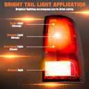 Tail Lights Fit Dodge Ram 1500 2500 3500 2009 2010 2011 2012 2013 2014 2015 2016 2017 2018 Rear Brake Back Up Cover Taillights Lens Assembly Left Driver Right Passenger Side (Lamp Included)