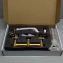 Brass Wall Faucet Brushed Gold Wall Mounted Bathroom Faucet, Wall Mount Bathroom Sink Faucet, Dual Lever Handle, Rough-in Valve Included, Pt001-BG