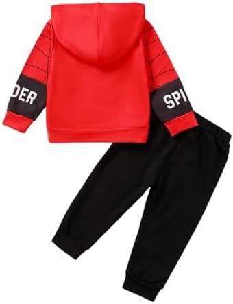 Renotemy Toddler Infant Baby Boy Clothes Outfit Long Sleeve Hoodie Sweatshirt Casual Fall Winter Clothes Set for Toddler Boy (12-18 Months, Deep Brown Plaid)