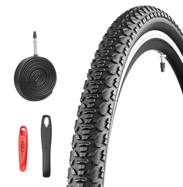MAKELEN HighPerformance 700x40c Gravel Bike tire Designed for Versatile use on Paved Roads, Gravel Paths, and Light OffRoad Trails (2 Tires&2 Tubes(Black), 700x40c)