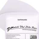 JANDJPACKAGING Printable Vinyl for Inkjet Printer - 55 Pack Matte White Printable Vinyl Sticker Paper Dries Quickly Vivid Colors, Holds Ink Well, Tear Resistant, Inkjet & Laser Printer(140 g)