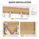 UNISHADES No Drill Cordless Bamboo Roman Shades, 21×64 in, Carbonized