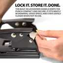 Officemate Heavy Duty 2-Hole Punch, Padded Handle, Black, 50-Sheet Capacity (90082)