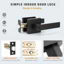 KNOBWELL Exterior Door Handle Heavy Duty Keyed Entry Door Lever Set(Not Keyed Alike) Entrance Handleset, Matte Black Finish, Left or Right Handing Door Handle 2.13 lb One Lever