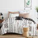 Geniospin Cal King Size Comforter Set- 7 Pieces Boho Bed in a Bag, Western Bedding Set for All Seasons, Reversible Aztec Bedding, Lightweight Comforter Bed Set with Sheets, Pillowcases & Shams (Brown)