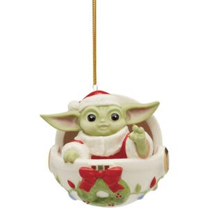 Lenox 895920 Grogu's Holiday Hover Pram Ornament, Christmas