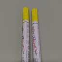 Overseas Permanent Paint Pens Yellow Markers - 2 Pack Single color Oil Based Paint Markers, Medium Tip, Quick Drying and Waterproof Marker Pen for Metal, Rock Painting, Wood, Plastic, Canvas, Mugs