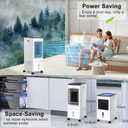 Evaporative Air Cooler, 2.5 Gal Portable Air Conditioners for Room, 60W Portable AC Unit w/Remote & Timer, Quiet Swamp Cooler, Windowless Air Conditioner Cooling Fan for Office Dorm Garage