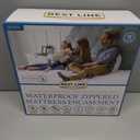 Queen Size 60x80 Premium Waterproof Zippered Mattress Encasement, 100% Cotton, Hypoallergenic, Six Sided Mattress Cover, Invisible Zippered, Soft Breathable up to 15" Deep - Rest Line