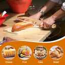 2 x 16 inch Wooden Sourdough Bread knife, Serrated Bread Slicer for Homemade Bread, Bagels, and Baguettes