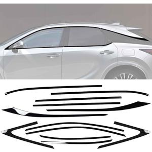 Stainless Steel Window Trim Chrome Delete for Lexus RX350 RX350h RX450h+ RX500h 2023-2026 Black Window Trim Blackout Kit