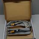 Phiestina Brushed Nickel Retro Vintage 8 Inch 3 Hole Bathroom Sink Faucet, 2 Handle Widespread Faucet with Metal Pop up Drain and Water Supply Lines, BF03065-B11-GBN