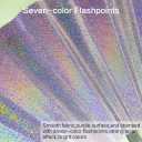 Large Rave Fan, Clack Folding Hand Fan with Premium Fabric, Thick Bamboo Frame for Men Women Gift for EDM, Festival, Club, Party, Dance, Decoration (Lridescent Purple, 13")