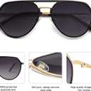 SOJOS Trendy Aviator Polarized Sunglasses for Women Men Retro Shades Classic Metal Sun Glasses SJ1204A (Black&gold/Grey Lens)