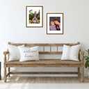 Americanflat 11x14 Picture Frame with Shatter-Resistant Glass - Use as 8x10 Frame with Mat or Display 11x14 Photo Without Mat - Streamline Collection - Thin Border Picture Frames for Wall - Walnut