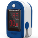 Fingertip Pulse Oximeter,Blood Oxygen Saturation Monitor (SpO2) with Pulse Rate Measurements and Pulse Bar Graph,Portable Digital Reading LED 4 Colors Display
