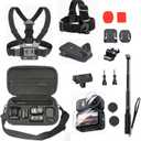 Accessory Set for DJI Osmo Nano | Carrying case +Camera Chest Mount + Backpack Clip Mount + Head Strap Mount, Adhesive Flat & Curved Set + Lens Cap, 
6.8"D x 24.7"W x 14.7"H