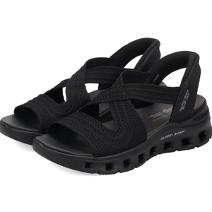 Skechers Women's Strappy Sandal, Size 8, Black