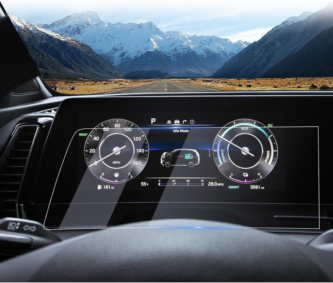 LUWU Screen Protector Compatible with 2023 2024 2025 Kia Sportage accessories 2025 Sportage SX/ SX Prestige/ X-Pro/ X-Pro Prestige 12.3Inch Nano Touch Screen Display 2PCS (NOT FOR Curved Screen)