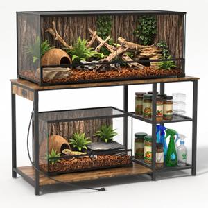 Alotiki 120 Gallon Reptile Tank Stand 48"x24" with Power Outlet(Only Stand)