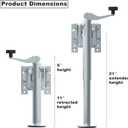 Swivel Bolt-on Trailer Jack, Trailer Jack Stand, 10" Vertical Movement, Mounting Hardware Included, 1000 lbs