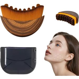 Lymphatic Contour Face Brush,Dry Lymphatic Contour Face Brush Soft Set,Lymphatic Drainage Massager for Face,Chin & Neck Relaxation,Portable Beauty Tool with Travel Case. Style B