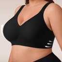 habibee Push Up Bras for Women Plus Size Wireless Full Coverage Bra for Large Breast, Seamless Everyday Bralette 32D-44D