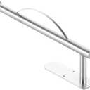 2 x Paper Towel Holder, Easy Tear Wall Mount Under Cabinet with Damping Function, Stainless Steel Paper Roll Holder Adhesive or Screw for Bathroom (Silver)