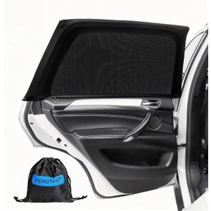 Car Window Shades(2 Pack)-Side Window Sun Shades, UV Protection Breathable Spandex Baby Window Covers for Camping, Universal Fit Most of Cars, Protect Privacy for Family (27.2"x39.8") Black