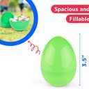 PREXTEX 72 Piece Plastic Large Easter Eggs - 3.5 Inch Empty Eggs Fillable with Candy, Toys or Presents - Vibrant Color Eggs for Easter Basket, Holiday Decoration for Boys and Girls