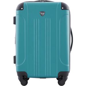 Travelers Club Chicago Hardside Expandable Spinner Luggage, Teal, 20" Carry-On