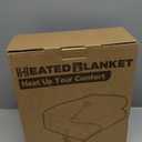 Bedsure Heated Blanket Throw Blanket - Fast Heating Electric Blanket, Soft Flannel Heated Throw with 4 Time Settings, 6 Heating Settings, Warm Gifts for Grandma & Grandpa & Seniors (50x60, Grey)