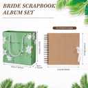 Wedding Guest Book Letters to The Bride Scrapbook | Wedding Planner Book and Organizer with DIY Blank Paper Photo Album Stickers, Decorative Paper Slips Photo Frames Strips