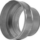 6" to 5" Inch Galvanized Steel Round Duct Reducer - Pipe Fitting Increaser Reducer - Drain, Waste and Vent Conduit Transition Adapter - Metal Tube Reducing Coupling