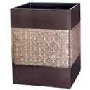 Creative Scents Dahlia Brown Bathroom Trash Can 1.98 Gal / 7.5L - Small Waste Basket for Bathroom - Durable Space Friendly Waste Bin - Decorative Wastebasket for Modern Room or Bedroom Decor