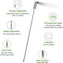 2 Pack LED Grow Lights for Indoor Plants, Full Spectrum Plant Light with Adjustable Height 7.8"-26", 3 Colors 5 Dimmable, Auto Timer 3/9/12H, Plant Growing Lamps with Succulents Herbs