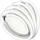 4 Pcs Stainless Steel Serving Tray Large Oval Platter Set,Stainless Steel Platter Heavy Duty Mirror Polish Oval Sizzle Platters Plate for All Dining Occasions,Kitchen,11.0",11.8",13.8",15.7"
