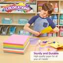 Colorations Construction Paper for Kids - 7 Bright Colors - 600 Bulk Sheets of 9"X12" - Assorted Pack of Heavy-Duty Craft Paper, Bulk School Supplies