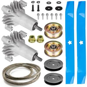 42 inch Mower Deck Rebuild Kit 130794 Spindle for AYP Craftsman Poulan Husqvarna LT1000 LT2000 YTH1842, Includes 532130794 Spindle, 129861 Pulley, 1/2" x 95 1/2" Belt 144959, 134149 Blade,131494 Idler