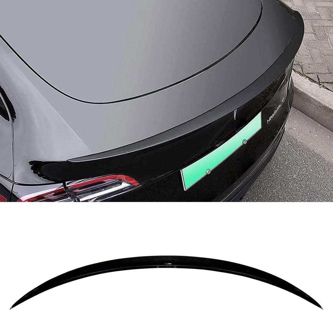 Glossy Black P-Style Rear Spoiler Wing for Tesla Model 3 (2016-2022) | Performance Trunk Lid Tail Wing | Model 3 Exterior Accessories