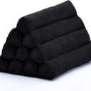 Leewadee Triangle Cushion – Comfortable Backrest for TV or Reading, Incline Pillow for Relaxing Made of Kapok, 20 x 13 x 13 inches, Black