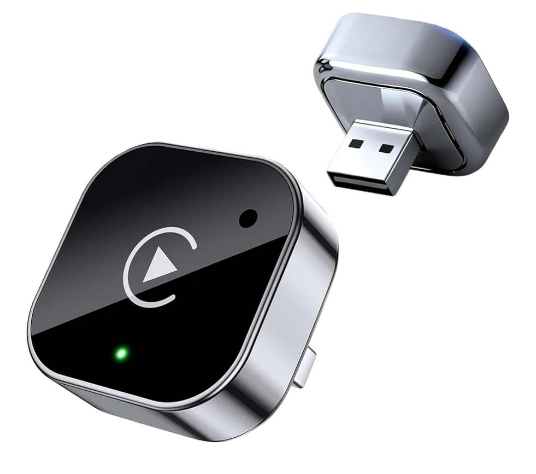 2025 Upgraded Wireless CarPlay Adapter for iPhone＆Android, Mini Wired to Wireless Adapter for CarPlay ＆Android Auto, Plug and Play, Stable Connection & No Latency